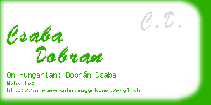 csaba dobran business card
